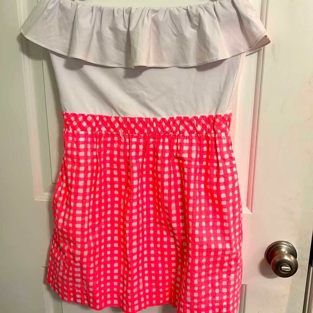 Lilly Pulitzer strapless dress with pockets